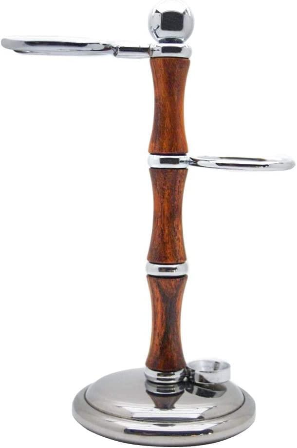 Dual Shaving Stand in Wood - HARYALI LONDON