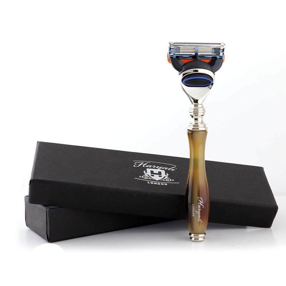 Haryali's 5 Edge Shaving Razor - Tortoise Horn Imitation - HARYALI LONDON