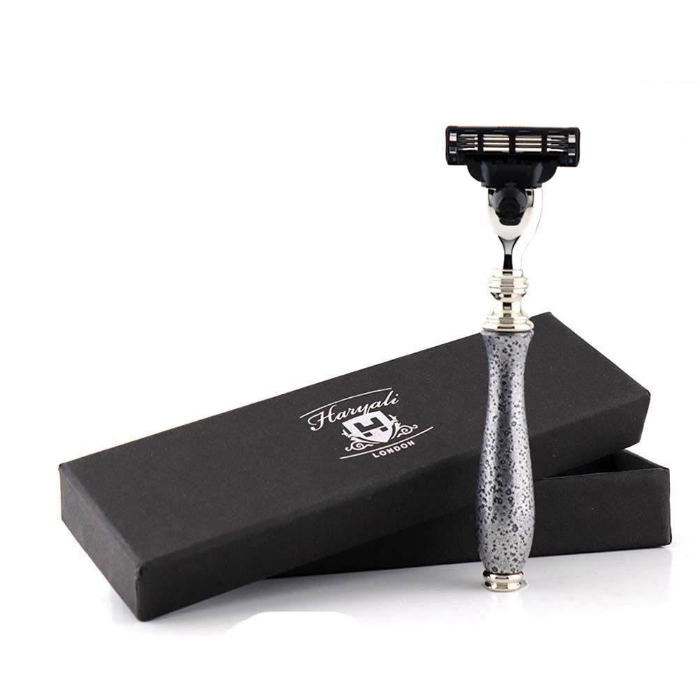 Haryali's Antique 3 Edge Shaving Razor - Silver - HARYALI LONDON