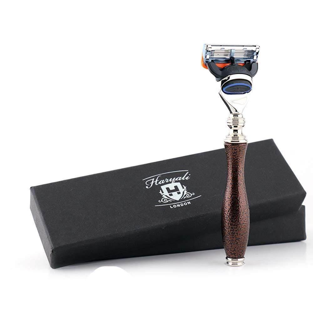 Haryali's Antique 5 Edge Shaving Razor - Maroon - HARYALI LONDON