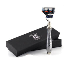 Load image into Gallery viewer, Haryali&#39;s Antique 5 Edge Shaving Razor - Silver - HARYALI LONDON