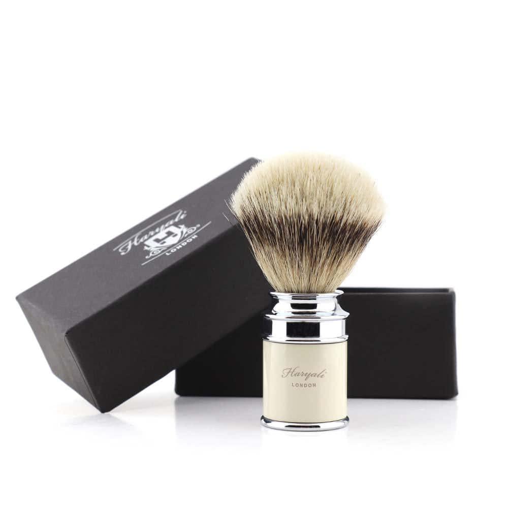 Haryali's Drum Silvertip Badger Shaving Brush - HARYALI LONDON