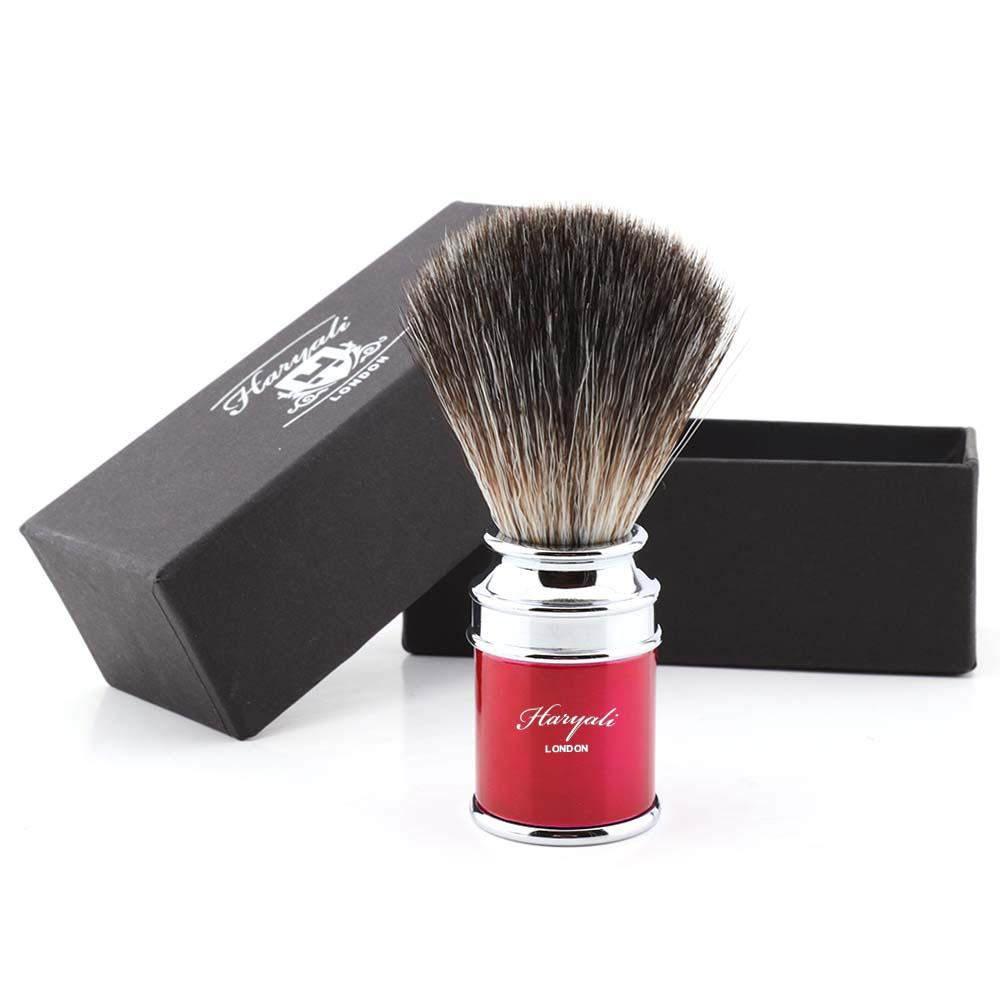 Haryali's Drum Synthetic Black Hair Shaving Brush - HARYALI LONDON