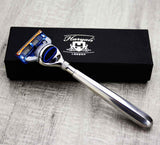 Haryali's Elegant 5 Edge Shaving Razor - Steel Handle