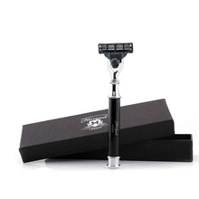 Load image into Gallery viewer, Haryali&#39;s Round 3 Edge Shaving Razor - Black - HARYALI LONDON