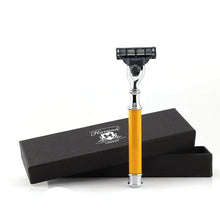 Load image into Gallery viewer, Haryali&#39;s Round 3 Edge Shaving Razor - Yellow - HARYALI LONDON