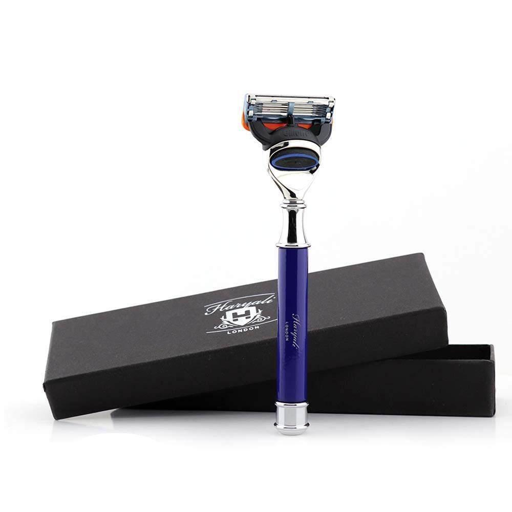 Haryali's Round 5 Edge Shaving Razor - Blue - HARYALI LONDON