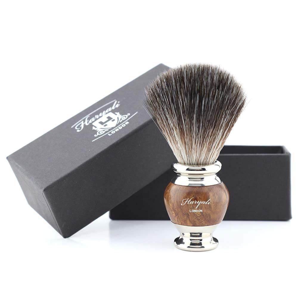 Haryali's Vase Synthetic Black Hair Shaving Brush - HARYALI LONDON