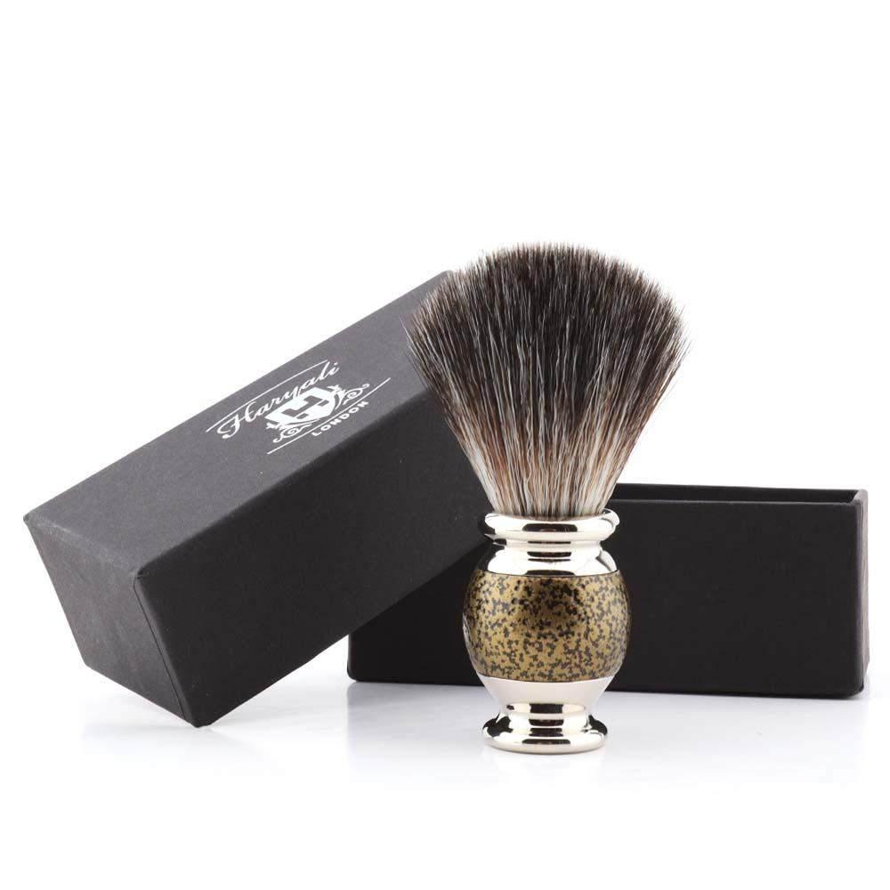 Haryali's Vase Synthetic Black Hair Shaving Brush - HARYALI LONDON