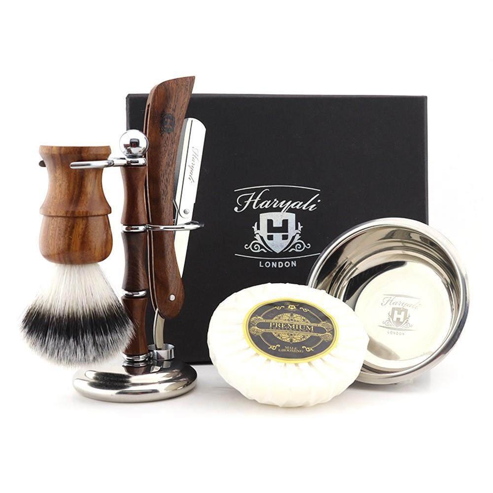 Haryali's Wooden Cut Throat Razor Kit - HARYALI LONDON