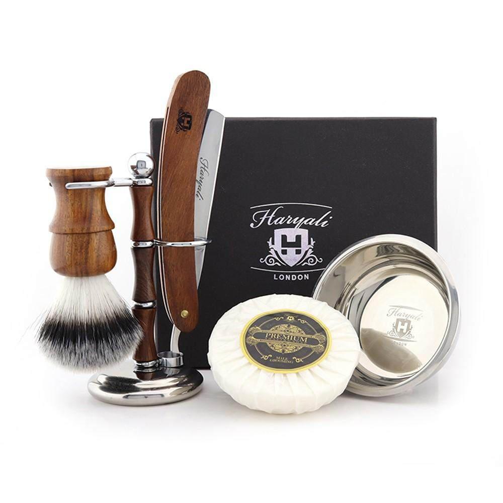 Haryali's Wooden Cut Throat Razor Kit - HARYALI LONDON