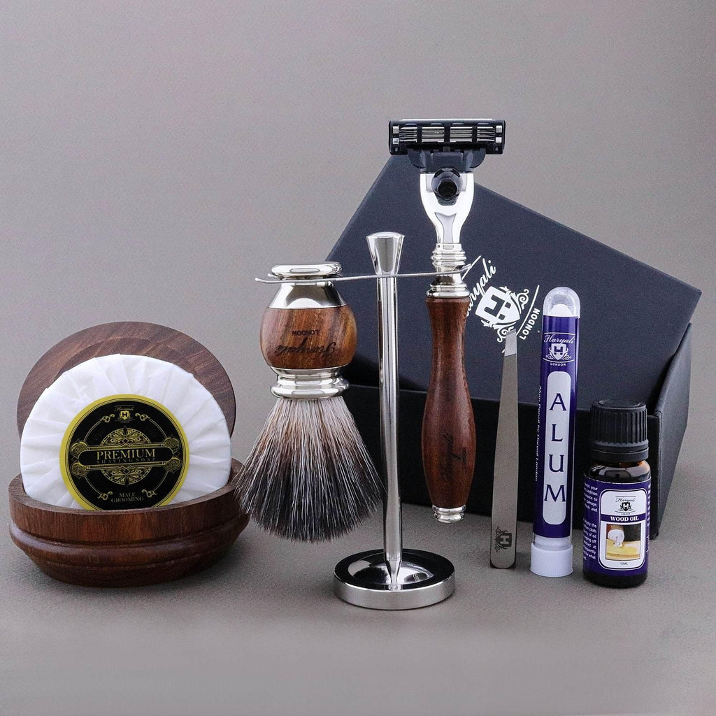 Haryali's Wooden Range Shaving Kit - HARYALI LONDON