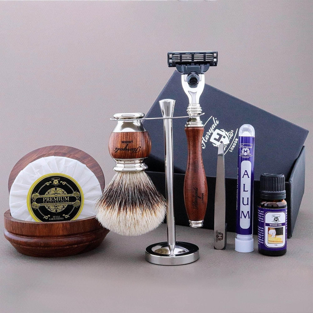 Haryali's Wooden Range Shaving Kit - HARYALI LONDON