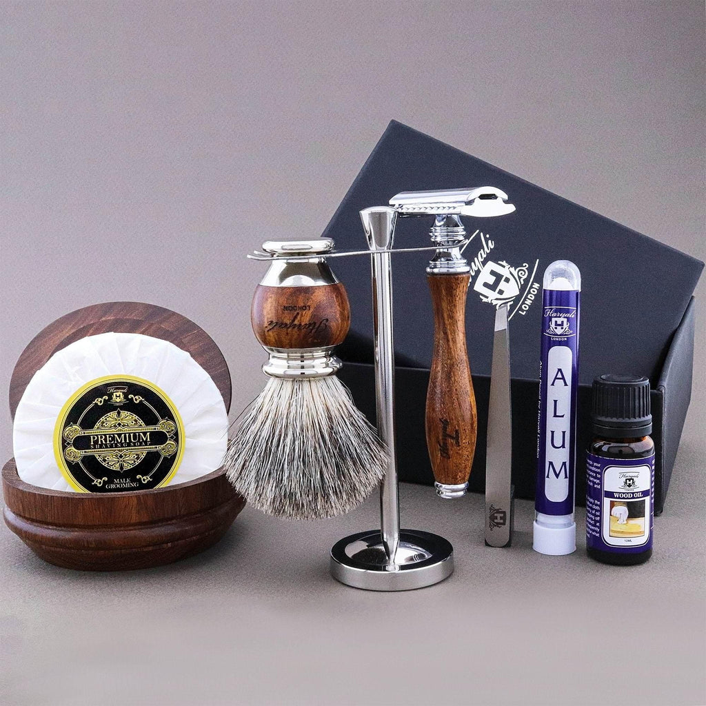 Haryali's Wooden Range Shaving Kit - HARYALI LONDON