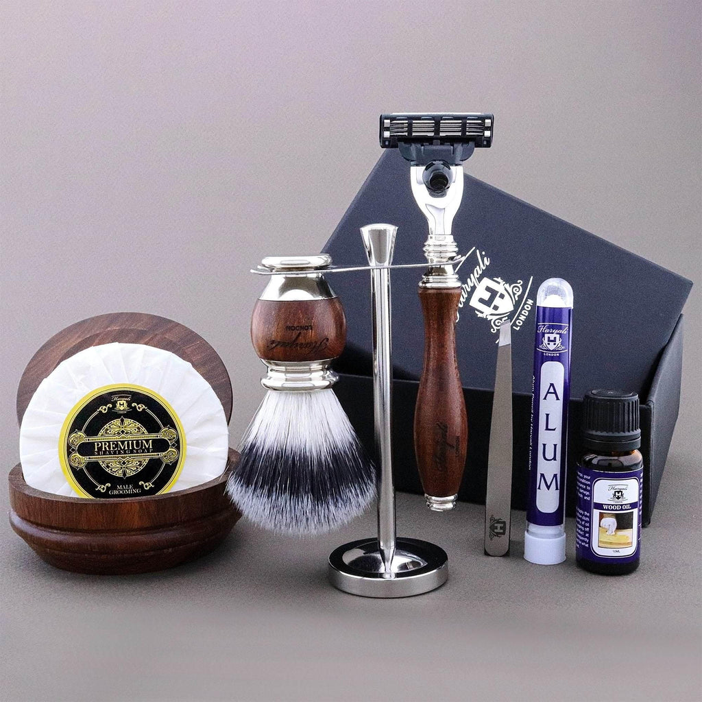 Haryali's Wooden Range Shaving Kit - HARYALI LONDON