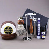 Haryali's Wooden Range Super Badger Shaving Kit