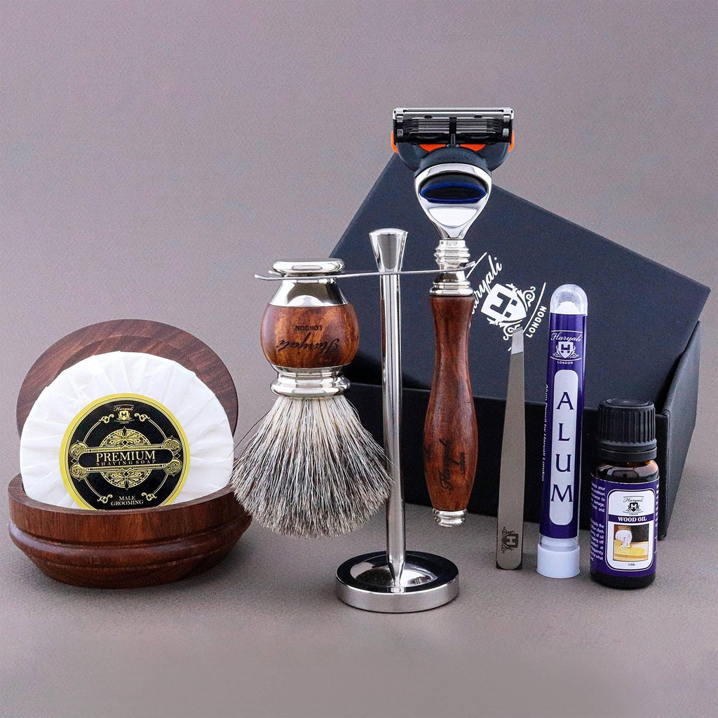 Haryali's Wooden Range Shaving Kit