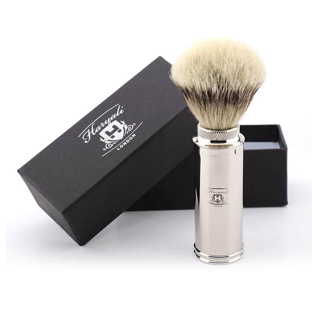 Haryali Travel Silver Tip Badger Shaving Brush - HARYALI LONDON