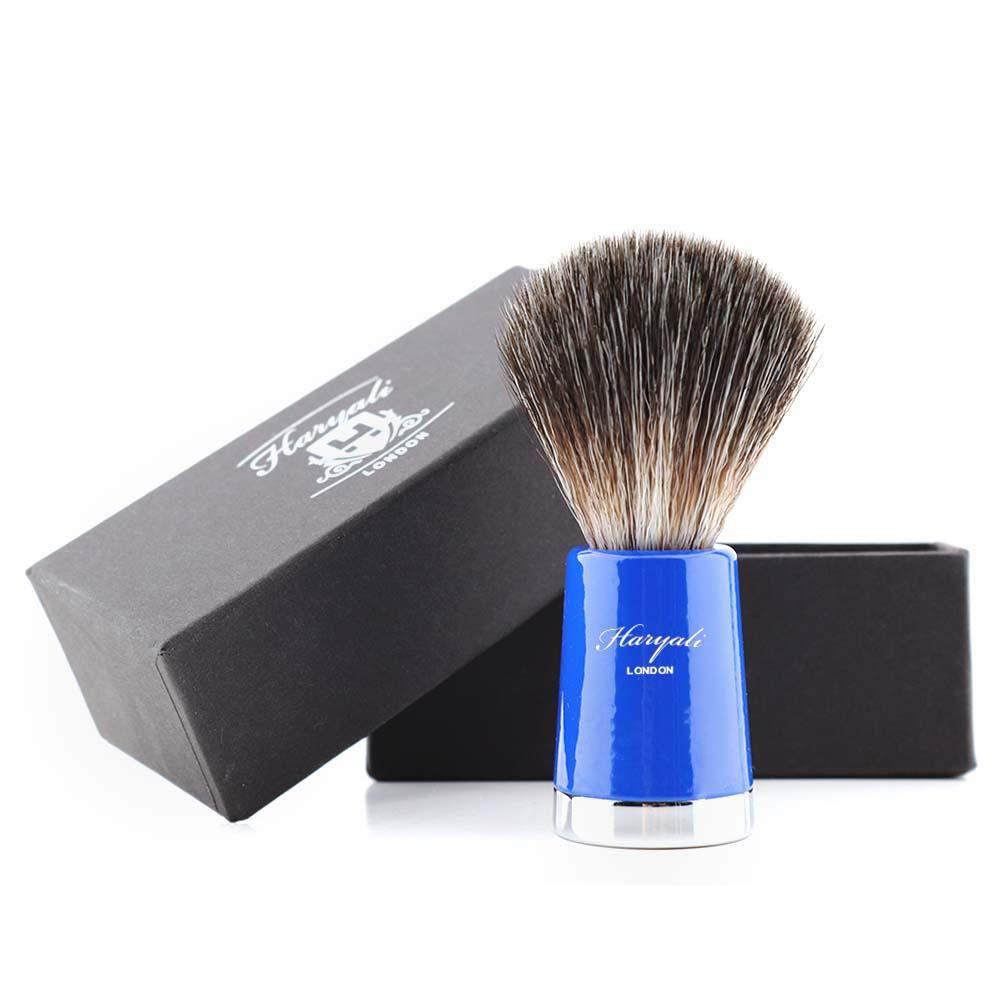 Super Taper Synthetic Black Hair Shaving Brush - HARYALI LONDON