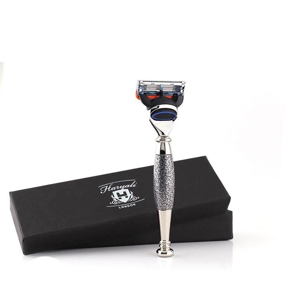 Tandoori Antique 5 Edge Shaving Razor - Silver - HARYALI LONDON